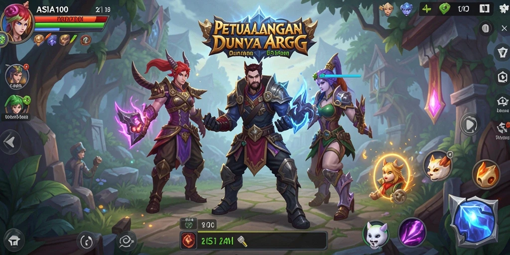 Tampilan gameplay seru dengan aksi petualangan ARPG yang intens.