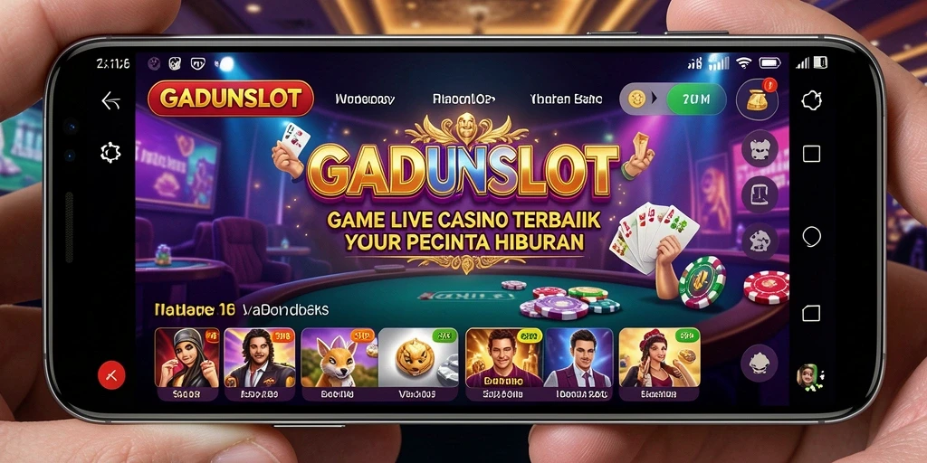 Screenshot GADUNSLOT menampilkan gameplay seru Live Casino.