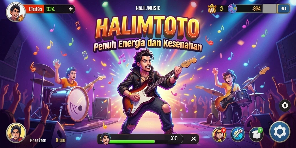 Tampilan gameplay menarik dan penuh musik dari HALIMTOTO.