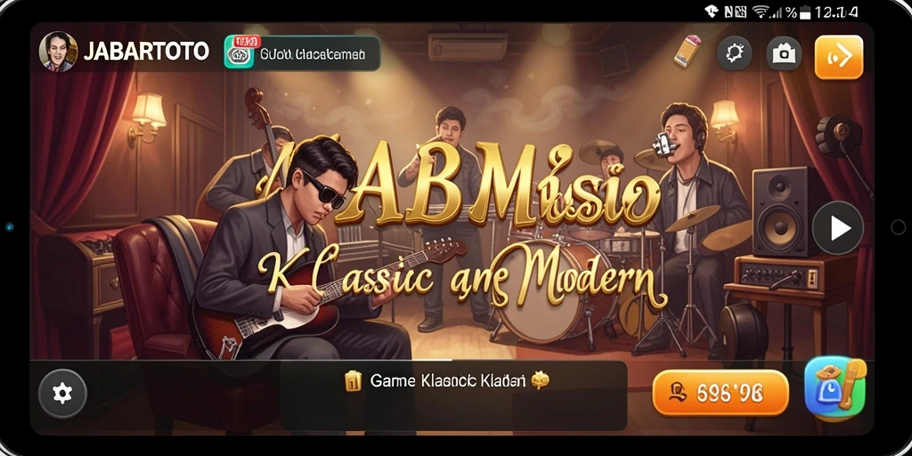Tampilan gameplay seru dengan beragam musik.