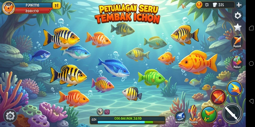 Screenshot gameplay seru Tembak Ikan di VM777.